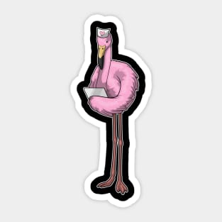 Flamingo Nurse Note Sticker